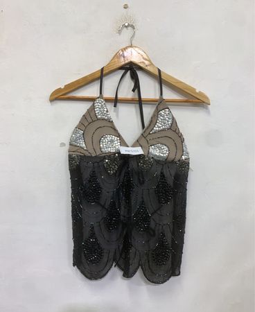 Beaded Halter Top