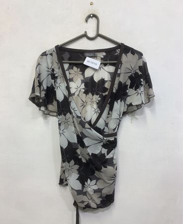 Styles Floral Print Wrap Top