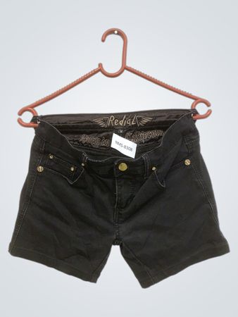 Redial Women's Black Denim Shorts