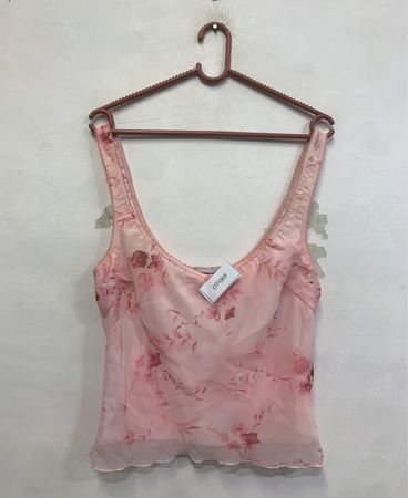 FRAGILE Pink Floral Tank Top