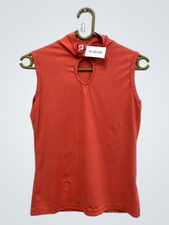 Top orange sans manches Fantasy M/L avec décolleté en trou de serrure