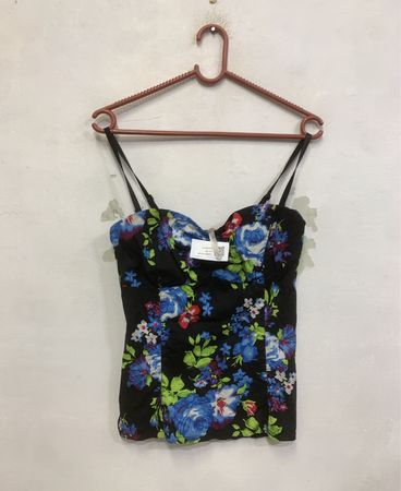 Haut bustier à imprimé floral