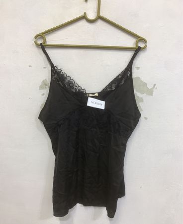 Ancona Schwarz Spitzenbesatz Cami