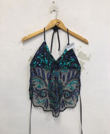 Sequin Halter Top
