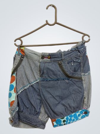 Agig Patchwork Denim Shorts
