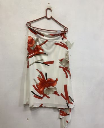 FUEGO WOMAN Weiße Floral-Print-Rock