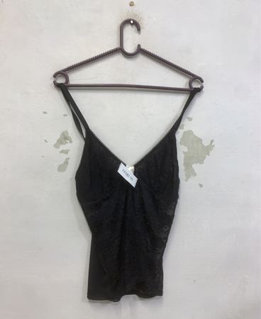 Schwarzes Spitzen-Camisole