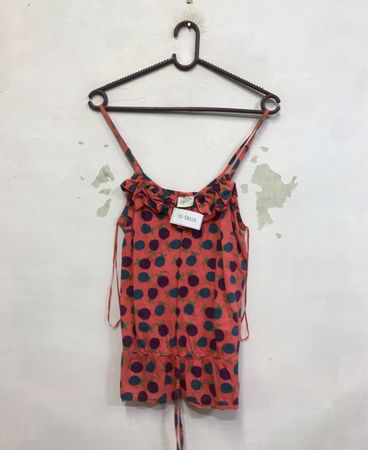 G-27 Ananasdruck Rüsche Tanktop