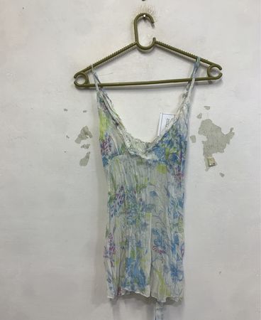 Durchsichtige Blumendruck-Camisole mit Krawatte in der Taille