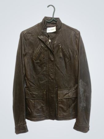 Braune Lederjacke