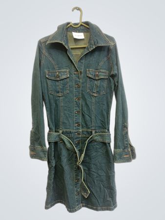 Denim-Kleid mit Gürtel