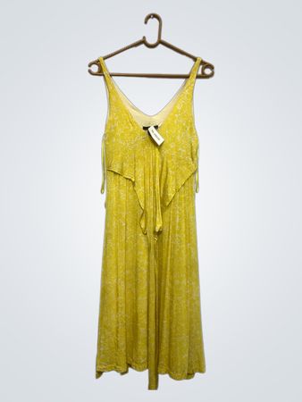 MNG SUIT Gelbes Blumenkleid