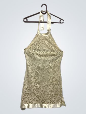 Cremige Spitze Trägerkleid