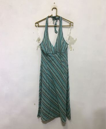Halterneck gestreiftes Kleid