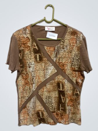 Affinités Armand Thiery Braun Grafikdruck T-Shirt