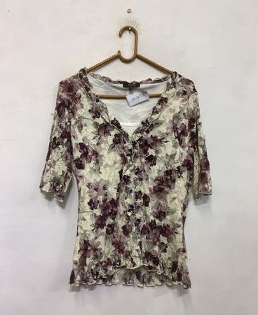 MYSTIF Damen Bluse mit Blumenmuster aus Spitze