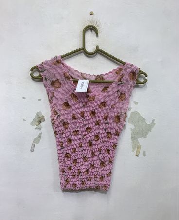 Rosa blumiges Schößchen-Top