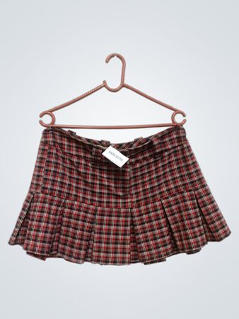 Hav Plaid gefalteter Minirock