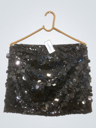 Schwarzer Pailletten-Minikleid