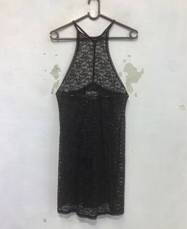 Victoria's Secret Schwarzes Spitzen-Minikleid