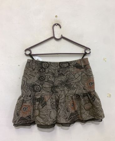 WATCHER Floral Ruffled Minirock