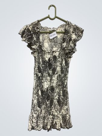 Marie Claire Boutiques Schwarzes und Weißes Blütenmuster Oberteil