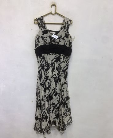George.collection Black and White Floral Print Dress