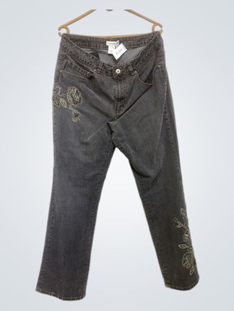 Coldwater Creek Damenjeans mit floralem Stickerei