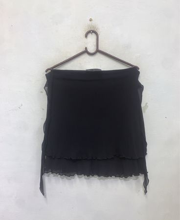 Glity Black Ruffled Skirt