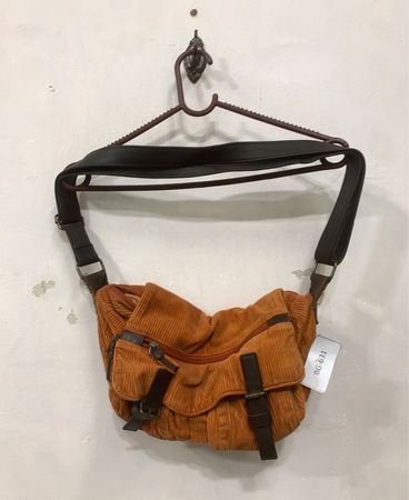 Orange Corduroy Schultertasche