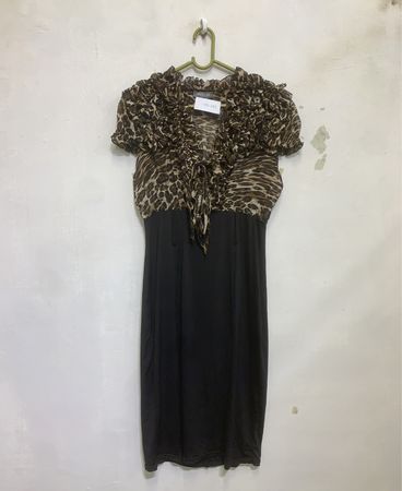 FIFILLES PARIS Leopardenmuster Rüschenkleid