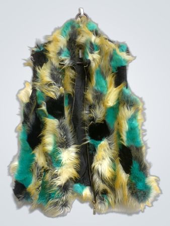 Pinkline Faux Fur Patchwork Weste