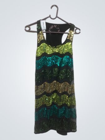 Esprit Damen Schwarzes Pailletten Tanktop