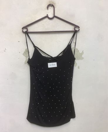 BODYFLIRT Schwarzes Nieten-Top