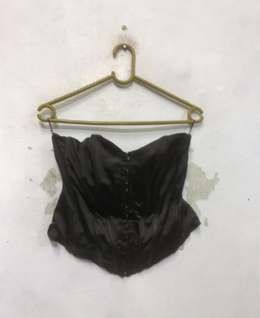 Schwarzes Korsett-Top