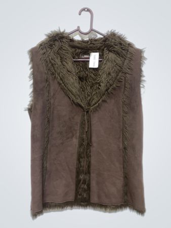 Denim Co. Weste mit Kunstfellfutter