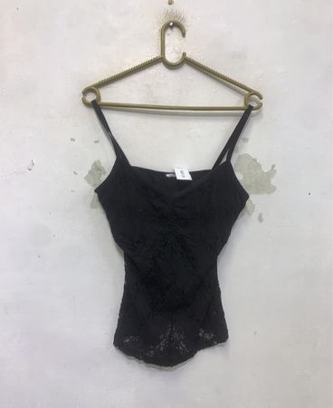 Schwarzes Spitzen-Camisole