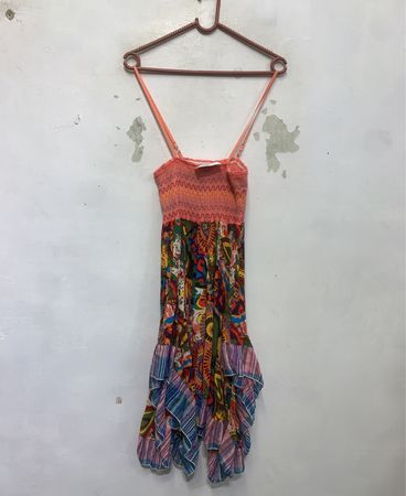Kids Star Bohemian Print Ruffle Dress