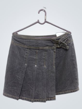 Grauer Denimrock