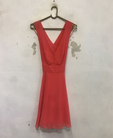 Tally Weijl Korallen V-Ausschnitt A-Linie Kleid