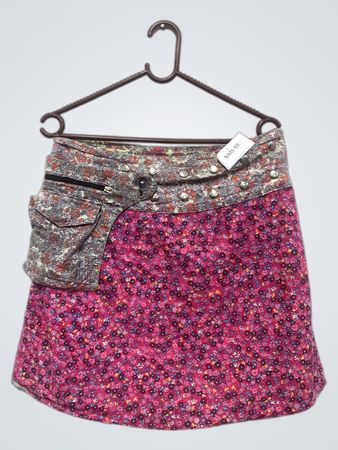 Floral Print Wickelrock mit Taschen