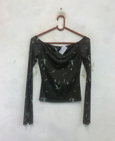 Motel Langärmliges Mesh-Top mit Floralprint