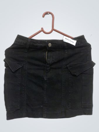 Windsor Black Denim Cargo Minirock