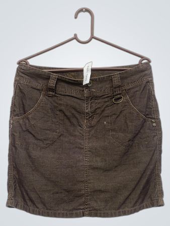 Brauner Cord-Minirock