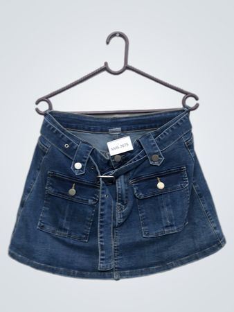Jeansrock mit Gürtel
