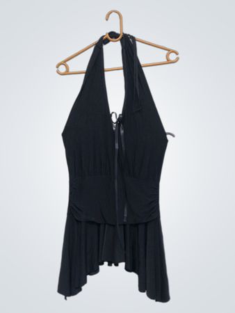 Metrose Black Halter Top