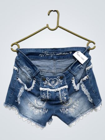 Meine Haily's Collection Jeansshorts mit Spitzenbesatz