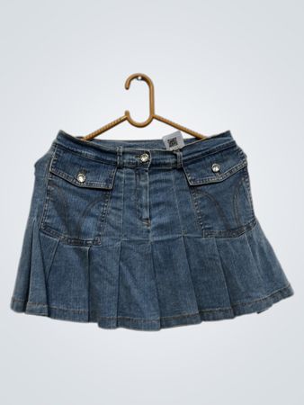 Denim Faltenminirock