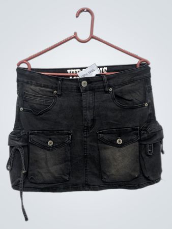 V.I.P. JEANS Damen Cargo-Denim-Rock