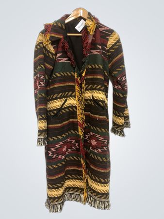 Veste tissée sans marque avec franges